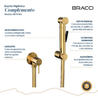Ducha Higiênica Dourado Água Fria