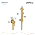 Ducha Higiênica Dourado Escovado Água Fria