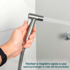 Ducha Higienica Escovada Inox 304 Registro Com Derivação Mang