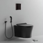 Ducha Higiênica Íntima Banheiro Luxo Quadrada Preta Black Mat