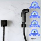 Ducha Higiênica Íntima Banheiro Luxo Quadrada Preta Black Mat