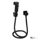 Ducha Higiênica Íntima Banheiro Luxo Quadrada Preta Black Mat