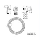 Ducha Higiênica Luxo Branca 1,20m Censi