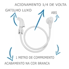 Ducha Higiênica Luxo Completa Abs Branca 1/4 De Volta De 1/2