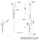 Ducha Higiênica Metal ABS 1,2m Branco e Cromado Gali Docol
