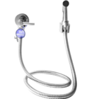 Ducha Higiênica Metal Cromado Registro Luxo 1/4 Volta Del Met