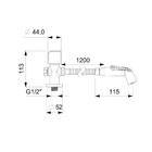 Ducha Higiênica Metal 1,20m Cromada Debba Roca