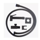 Ducha Higiênica Modelo Quadrado 1/4 De Volta Preta Fosca