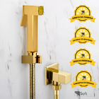 Ducha Higienica Para Banheiro Quadrada Dourada/gold Metal