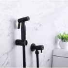 Ducha Higiênica Preta 1/4 Volta Luxo Gatilho Inoxidável 304