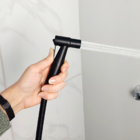 Ducha Higiênica Preta Inox 304 Completa c/ Registro 1/4 Volta