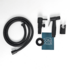 Ducha Higiênica Preta Inox 304 Completa c/ Registro 1/4 Volta