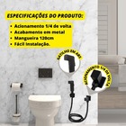 Ducha Higiênica Preto Fosco Com Acionamento 1/4 De Volta