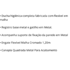 Ducha Higiênica Quadrada 1/4 De Volta Rose Gold Brilhante