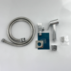 Ducha Higiênica Quadrada Cromada Gatilho Plástico Registro Ma