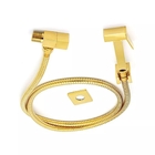 Ducha Higiênica Quadrada Inox Dourada