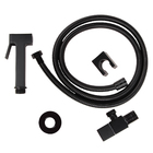 Ducha Higiênica Quadrada Luxo Metal Preto Fosco Completa