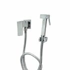 Ducha Higiênica Quadrada Samer Metais Toda Em Metal Cromado