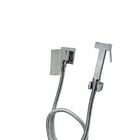 Ducha Higiênica Quadrada Samer Metais Toda Em Metal Cromado