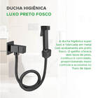 Ducha Higiênica Soft Luxo Cromada 1/4 De Volta - Preto Fosco