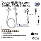 Ducha Higiênica Túnis Clássica Cromado Fani