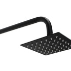 Ducha Inox 15x15 Cm Preto Fosco Quadrado C/ Cano De Parede 34