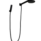 Ducha Inox Preto Fosco Com Braço De Parede Com Desviador Embu