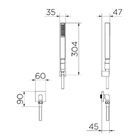 Ducha Manual Com Joelho 90° Docol Square 1834770 Grafite Esco