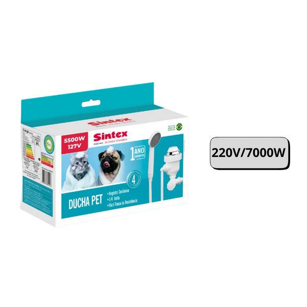 Ducha Pet 4 Temperaturas Chuveiro E Torneira Sintex 220v/7000w