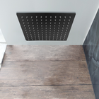 Ducha Preta Inox Chuveiro Cascata De Teto 30x30 Com Niple Duc