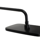 Ducha Preto Fosco Retangular Em Abs 30 Cm X 20 Cm De Parede