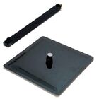 Ducha Quadrada 30x30 Inox Preto Borda Fina com Braço Quadrado