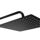 Ducha Quadrada Black Matte 30x30 Cm Inox Com Cano Redondo 34