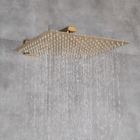 Ducha Quadrada Dourada Gold 20x20ccm Inox