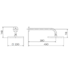 Ducha Quadrada Parede Cromada Fiji Docol