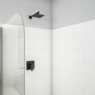 Ducha Quadrada Articulada Parede Grafite Brilhante Fani