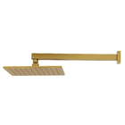 Ducha Quadrada Articulada Parede Dourada Fosca Platina Fani