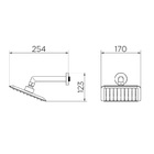 Ducha Quadrada Parede Cromada Slim Docol