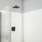 Ducha Quadrada Parede Slim Preta Stoc