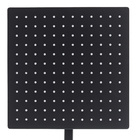 Ducha Quadrada Parede Slim Preta Stoc