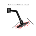 Ducha Quadrada Premium De 4 Polegadas Em Abs Black Piano Arti