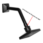 Ducha Quadrada Premium De 4 Polegadas Em Abs Black Piano Arti