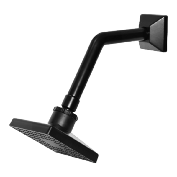Ducha Quadrada Premium De 4 Polegadas Em Abs Black Piano Arti