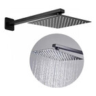 Ducha Quadrada Preta Creatore Metais Inox Slim Design Moderno
