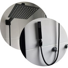 Ducha Quadrada Preta Inox 25x25 Com Desviador Chuveirinho Pis
