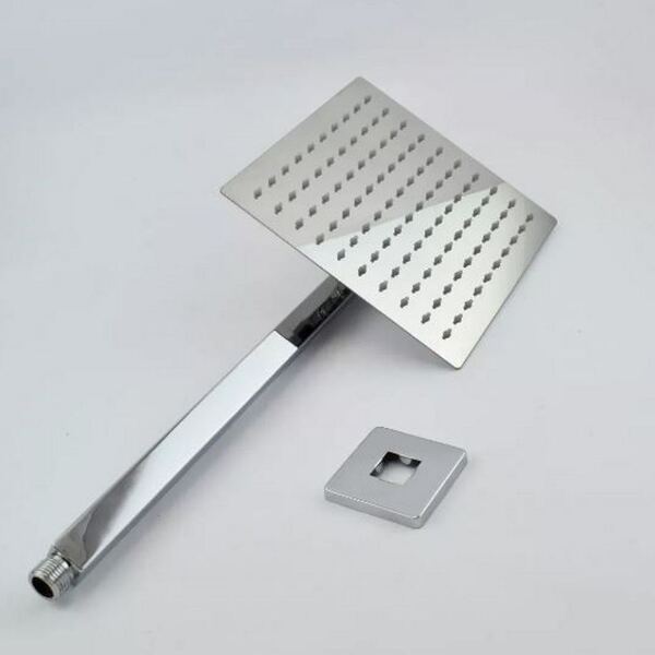 Ducha Quadrada Slim 20x20 Square De Inox Com Tubo E Canopla