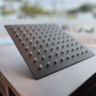 Ducha Quadrada Slim 20x20cm Com Braço 40cm Inox Preta Domum