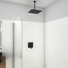 Ducha Quadrada Teto Slim Preta Stoc