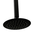 Ducha Redonda 15 Cm Em Inox 304 Preto Fosco Com Cano Quadrado