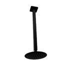 Ducha Redonda 15 Cm Em Inox 304 Preto Fosco Com Cano Quadrado